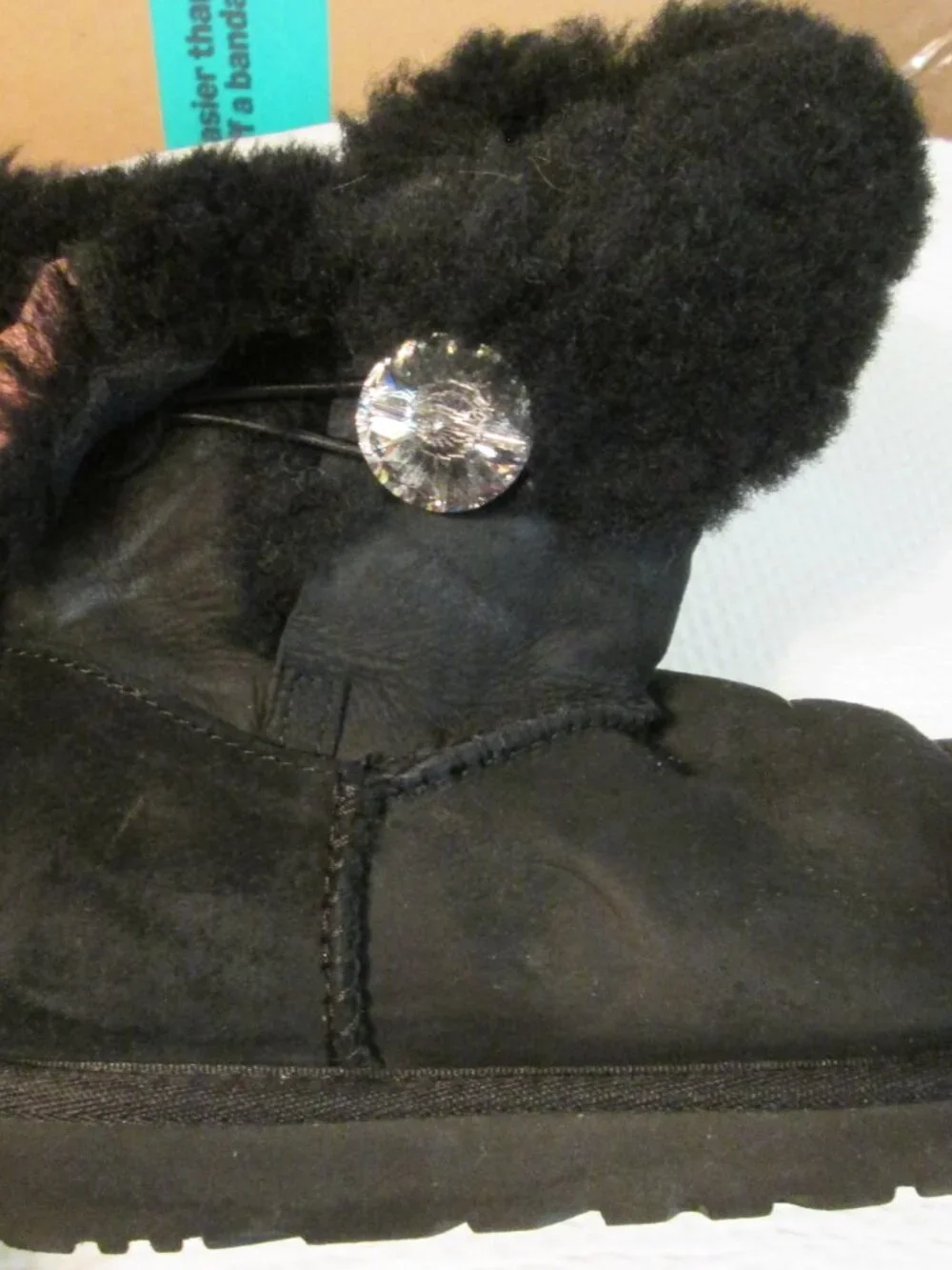 Ugg Women's Black Fur Lined with some 